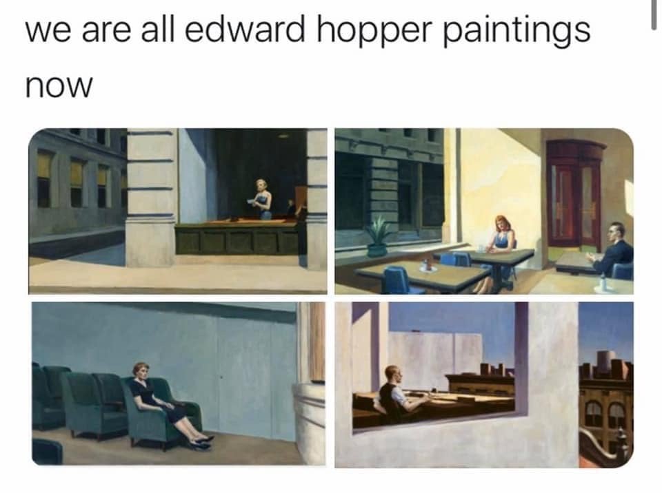 Four paintings by Edward Hopper