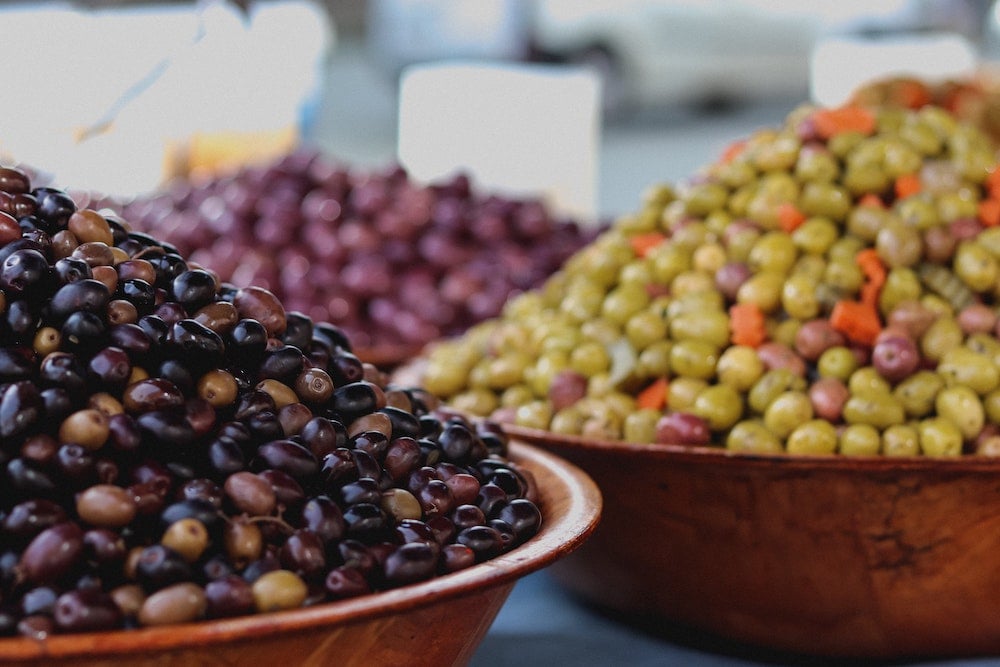 Olives are a great Italian snack