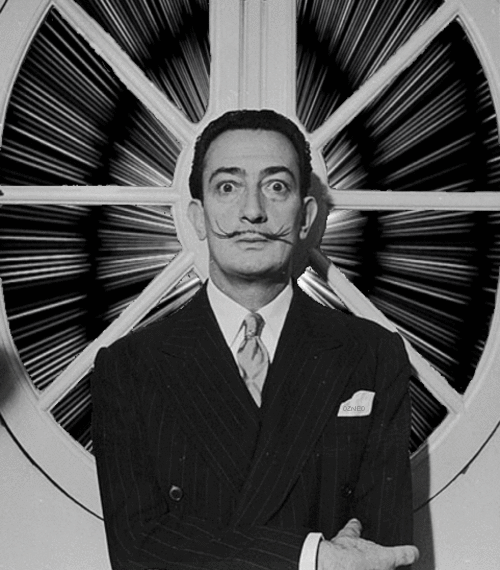 The enigmatic Salvador Dalí with his trademark moustache.