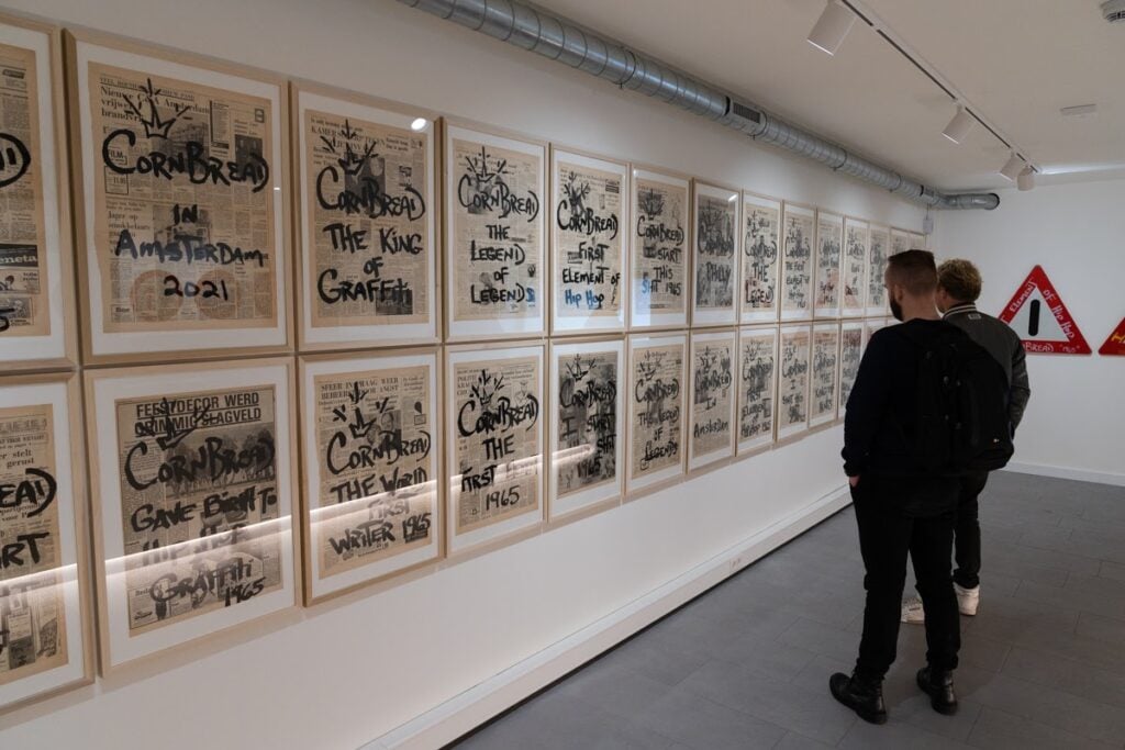 Work by graffiti artist Cornbread, some of the rarest street art in Amsterdam.