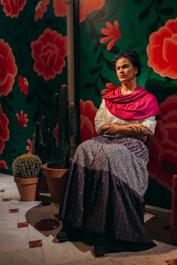 One of the many wax figures you'll see at the Wax Museum Barcelona, Best Onsite Experience in Spain in 2021, is the iconic Frida Kahlo.