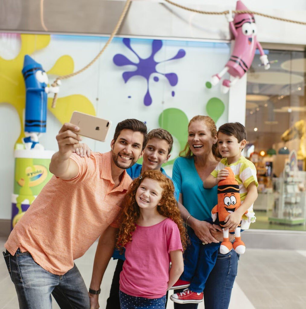 A family at Orlando's Crayola Experience