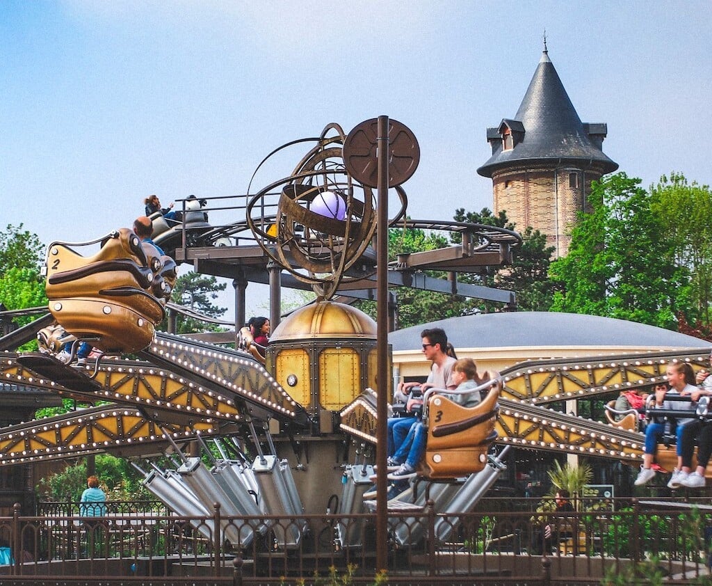 visitors playing The Flying Chair