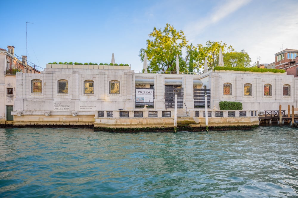 Must-see Peggy Guggenheim museum at Grand Canal in Venice