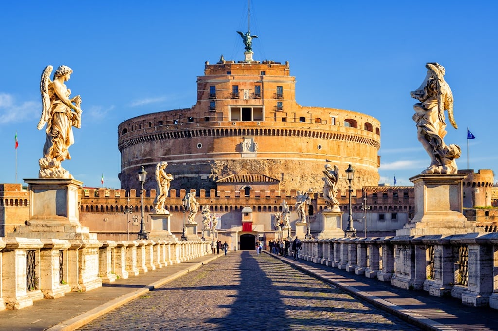 Visit Castel Sant'Angelo as the end of your first day in Rome. 