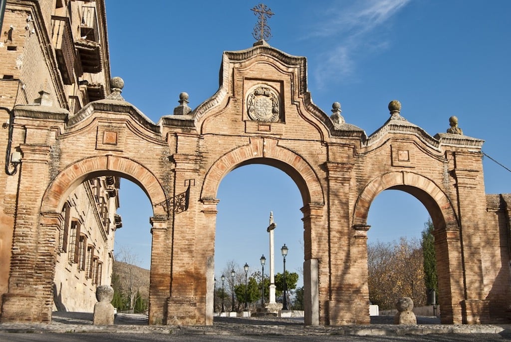 Archways at Sacromonte Abbey, which is one of the most famous museums in Spain devoted to theological history.