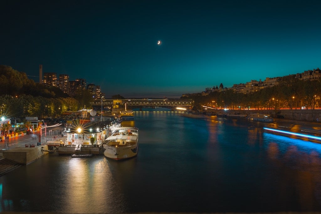 Enjoy a romantic dinner on a Seine cruise to end your first day in Paris. 