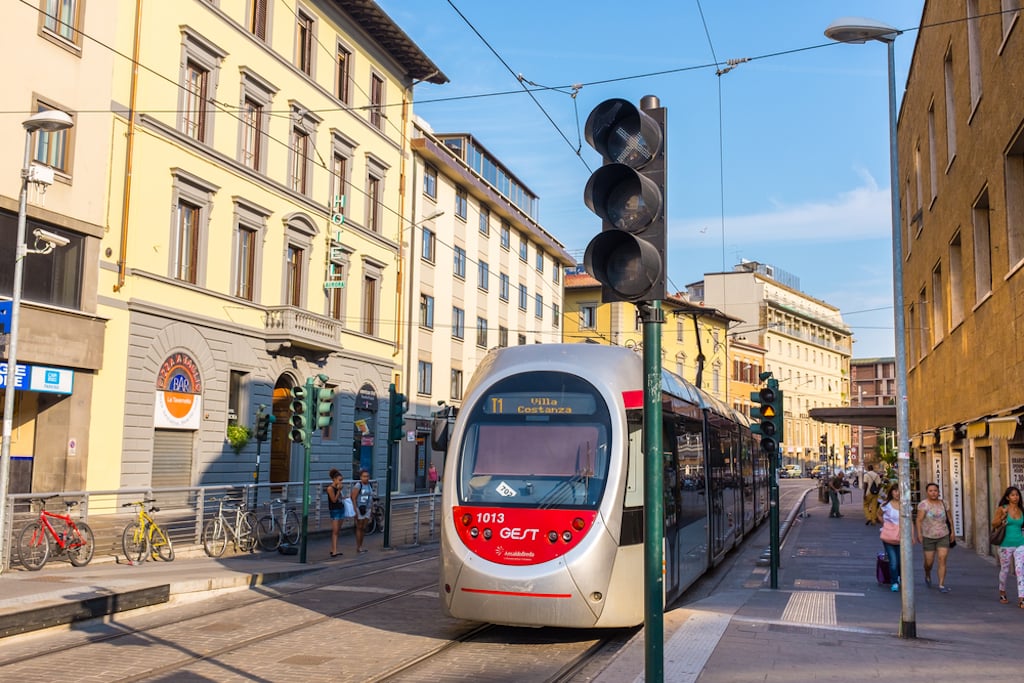 It is convenient to use public transportation in Florence to get around.