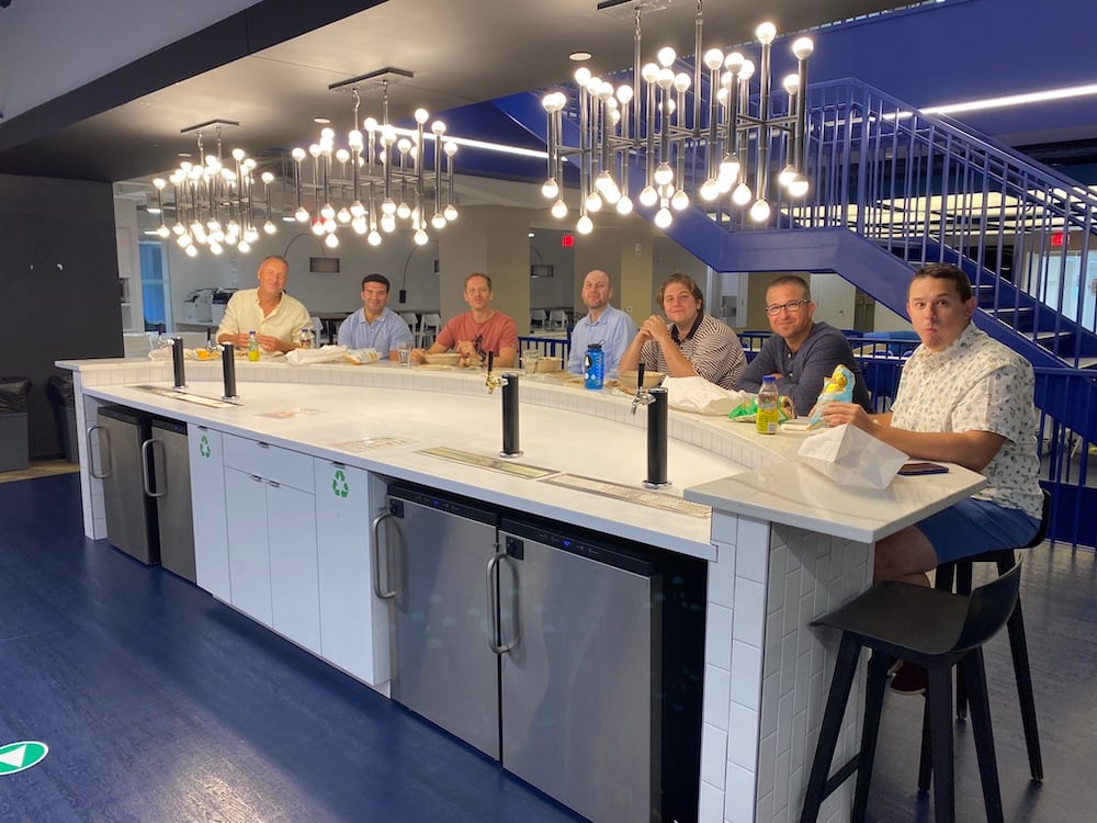 Tiqeteers during the lunch break.