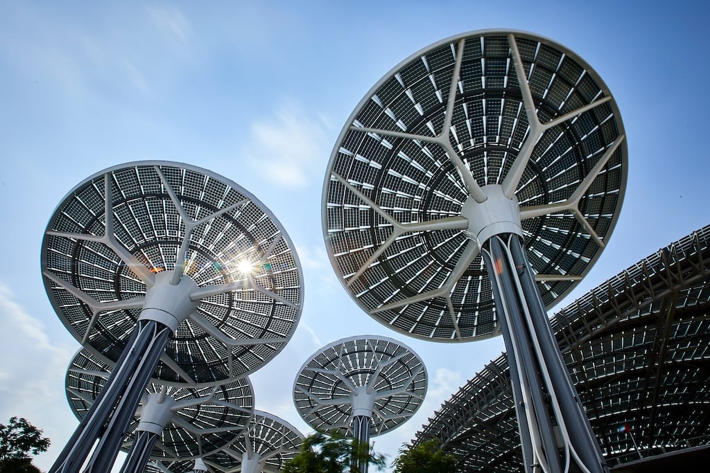 The E-trees around Terra – The Sustainability Pavilion.