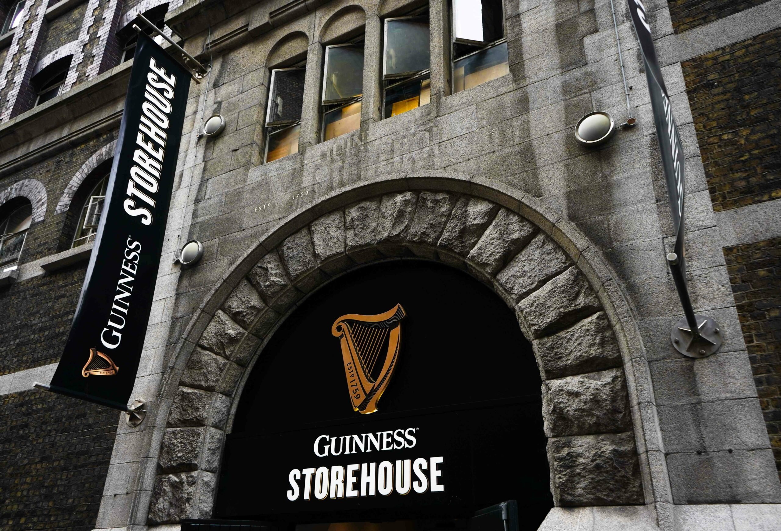Guinness Storehouse door from outside.