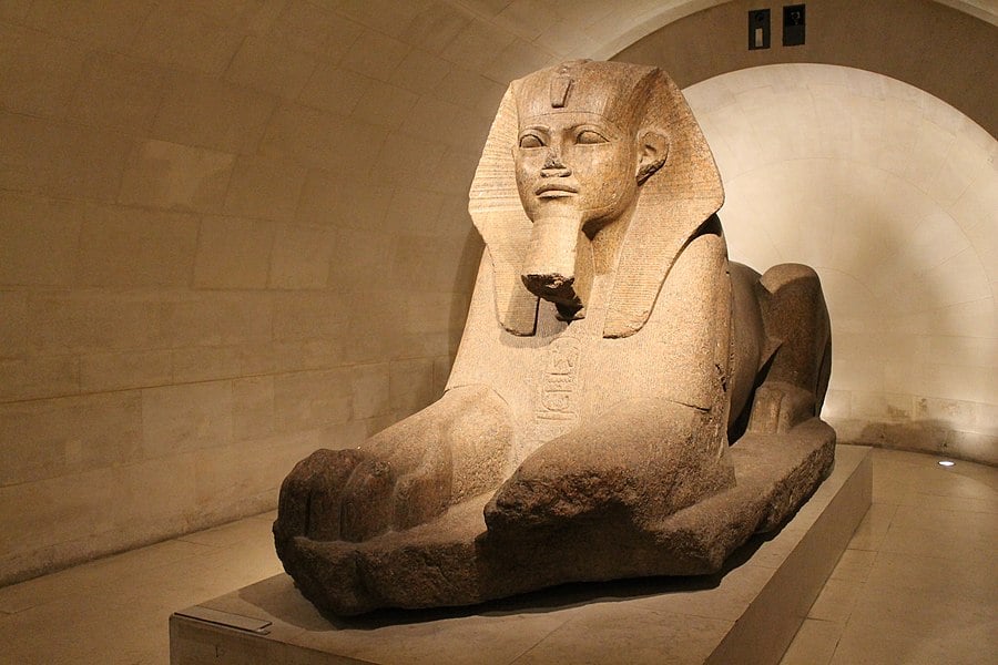 The Great Sphinx of Tanis is certainly the most famous Egyptian statue in the Louvre. 