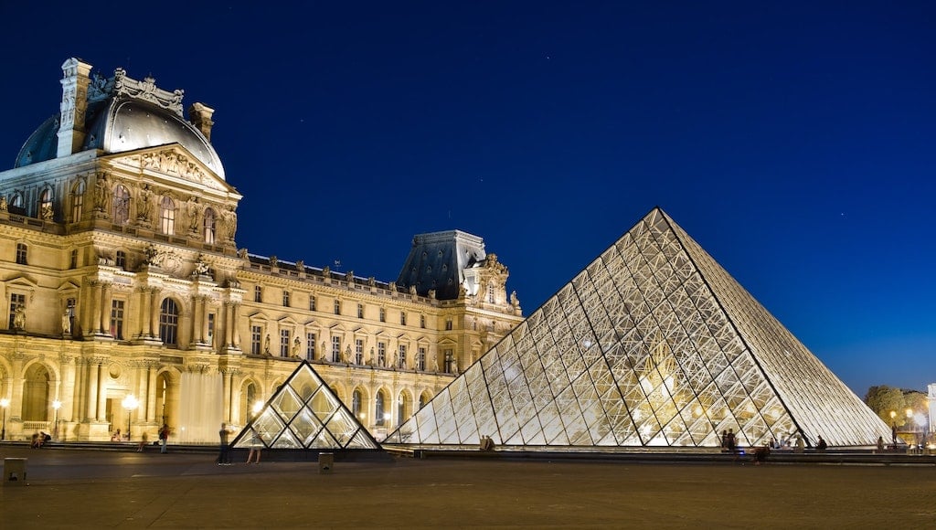 Louvre Museum at night
